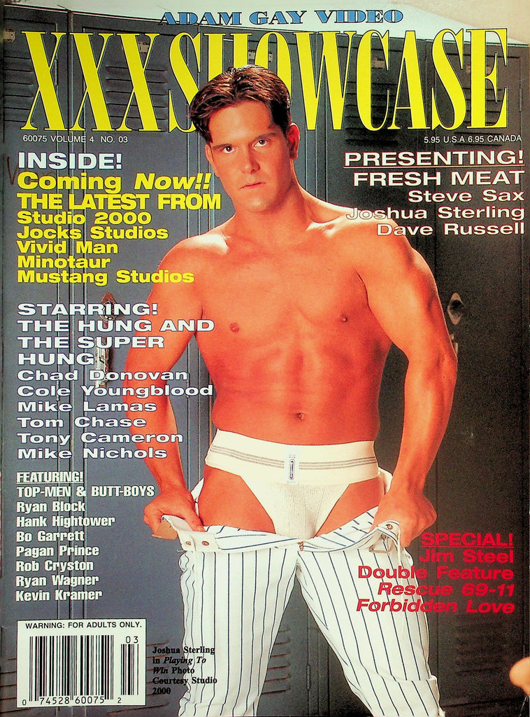 Adam Gay Video XXX Showcase Magazine   Cover Guy Joshua Sterling  vol.4 #3  September 1996   041426lmp