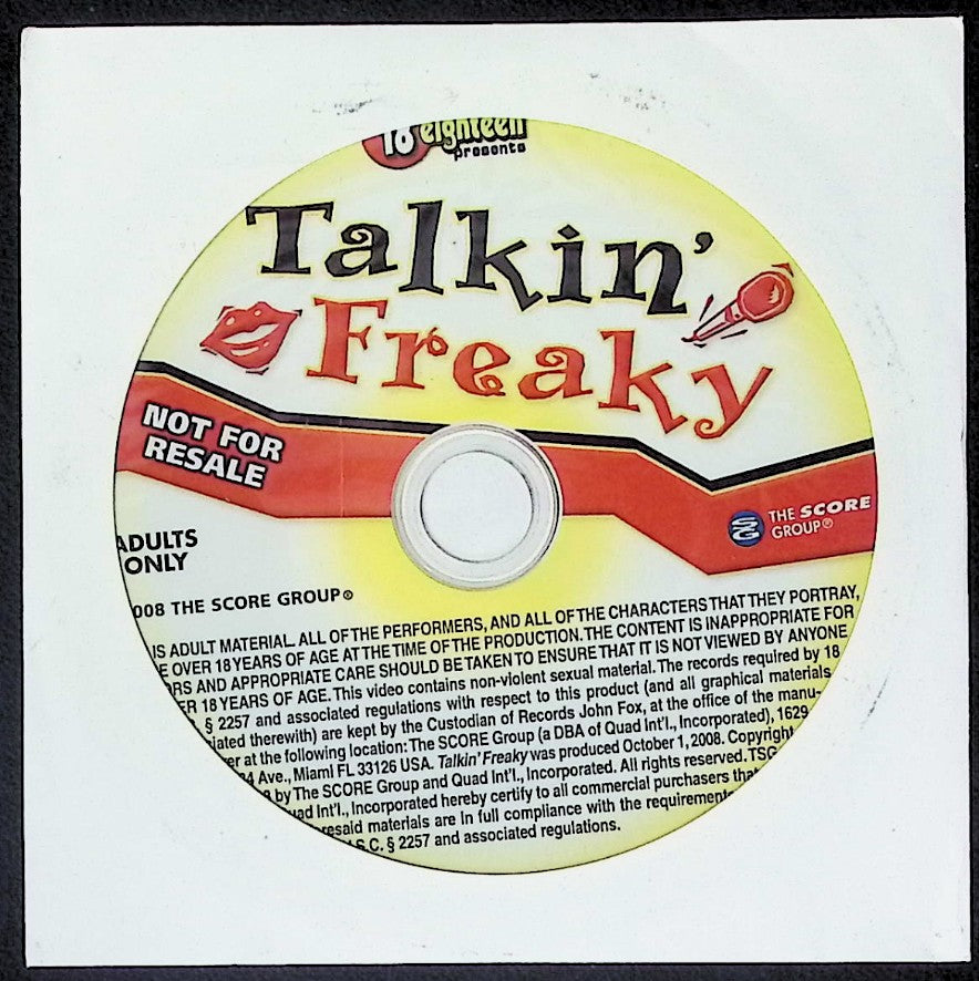 Talkin' Freaky Adult DVD 2008 18 Eighteen / Score Group 010526AKDVD-A28