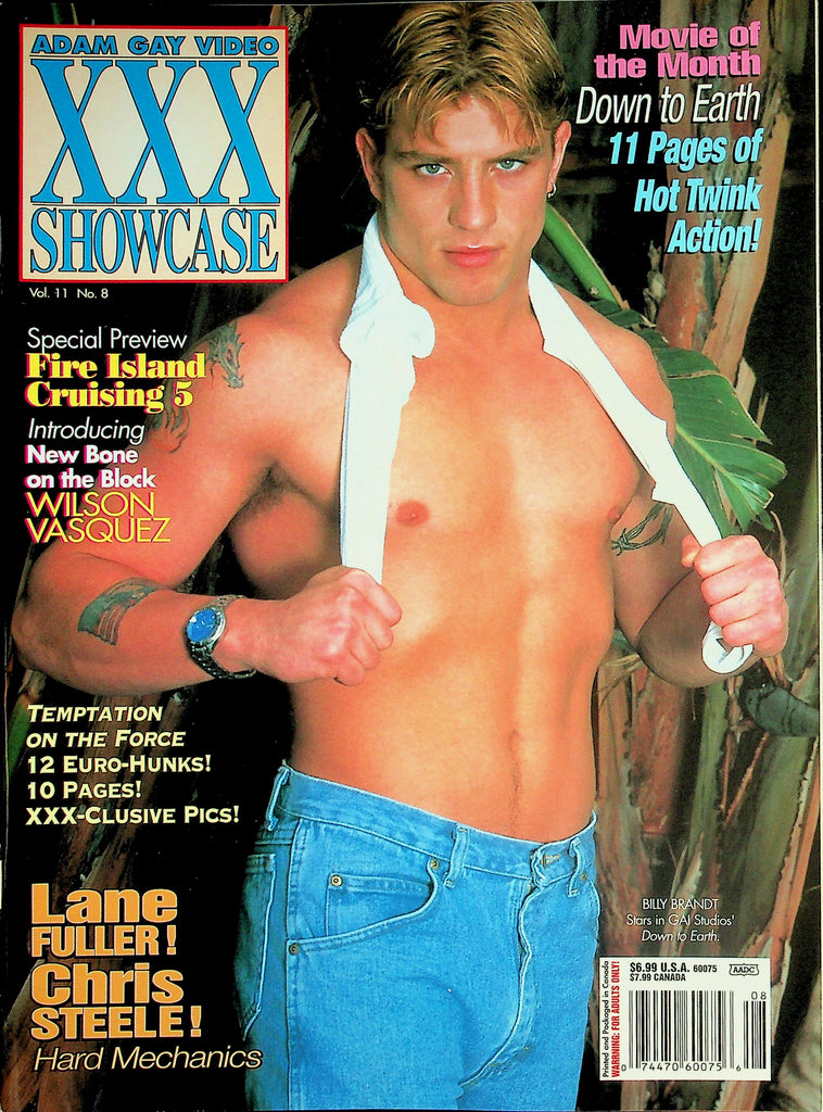 Adam Gay Video XXX Showcase Gay Magazine  Cover Guy Billy Brandt   vol.11  #8 February 2004 041726lmp