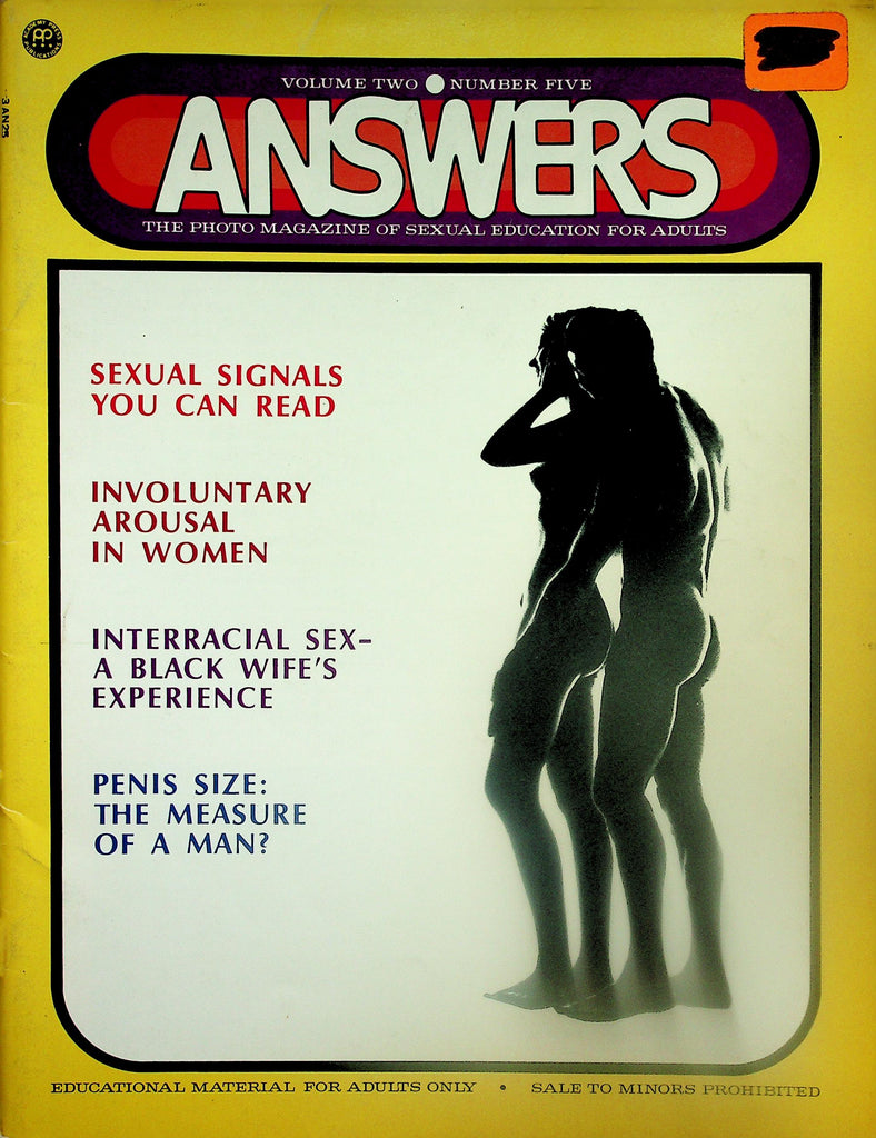 Answers Sex Education Magazine  Sexal Signals You Can Read / Involuntary Arousal In Women  vol.2 #5  June 1972  122025lmp