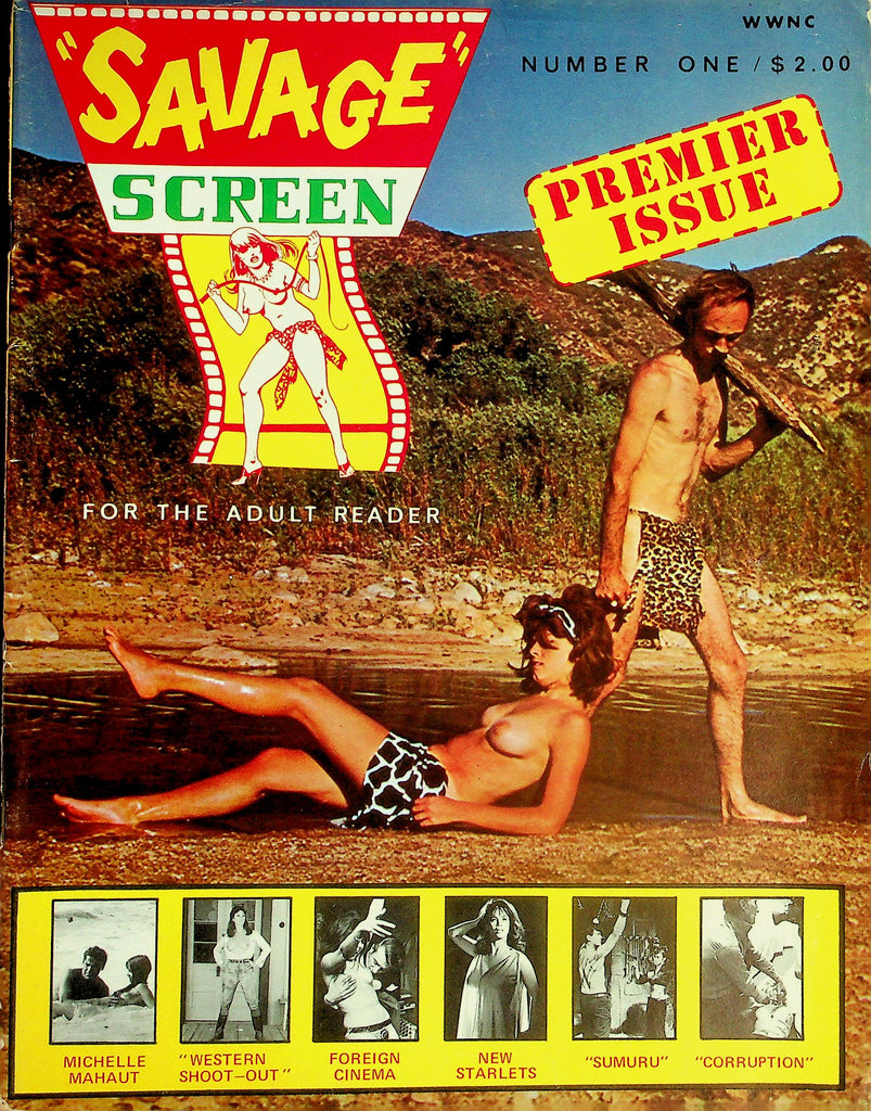 "Savage" Screen Magazine  Premier Issue! Nudie Cutie, Western Shoot-Out and More!  #1 1968  070226lmp-GSC