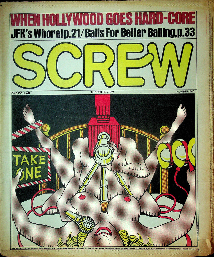 Screw Men's Newspaper When Hollywood Goes Hardcore No.440 August 8 1977 061224OSRP