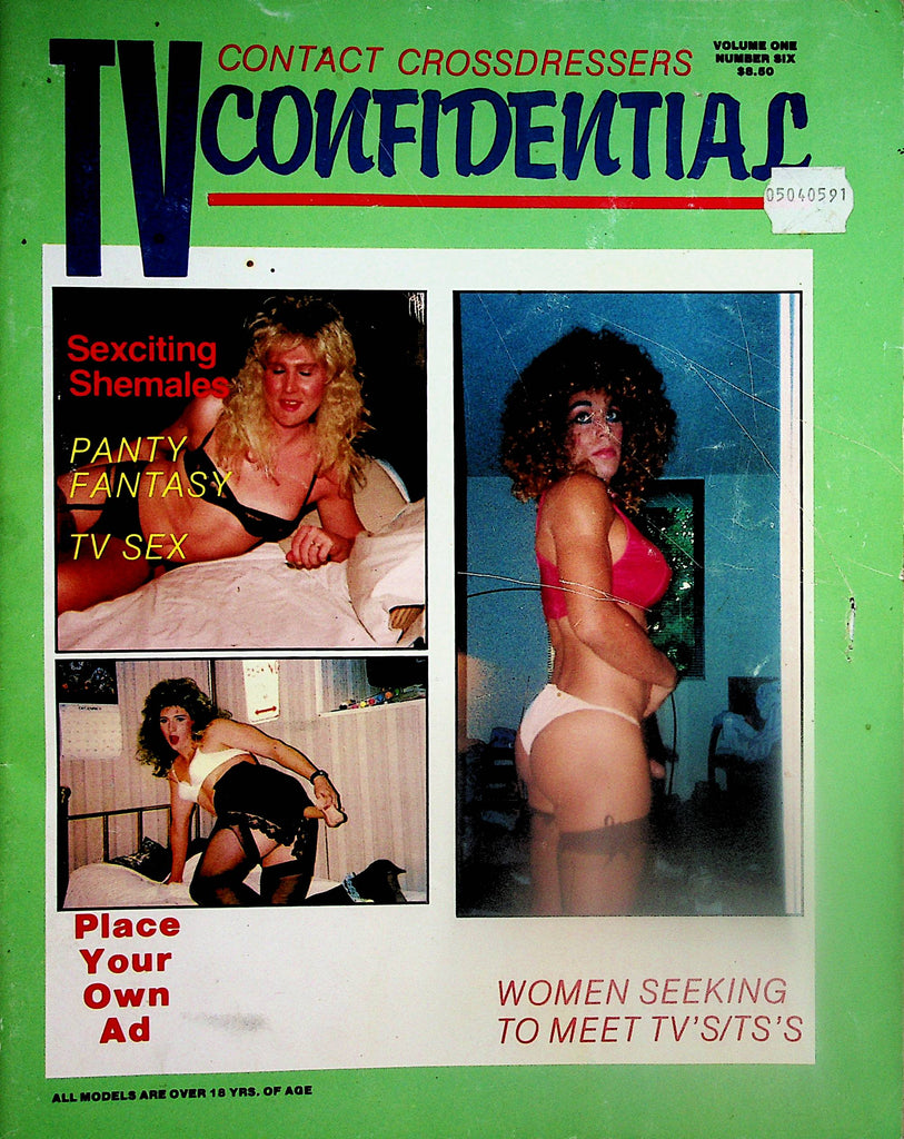 TV Confidential Contact Crossdressers Magazine   Panty Fantasy / TV Sex  vol.1 #6  1980's     042424lm-p