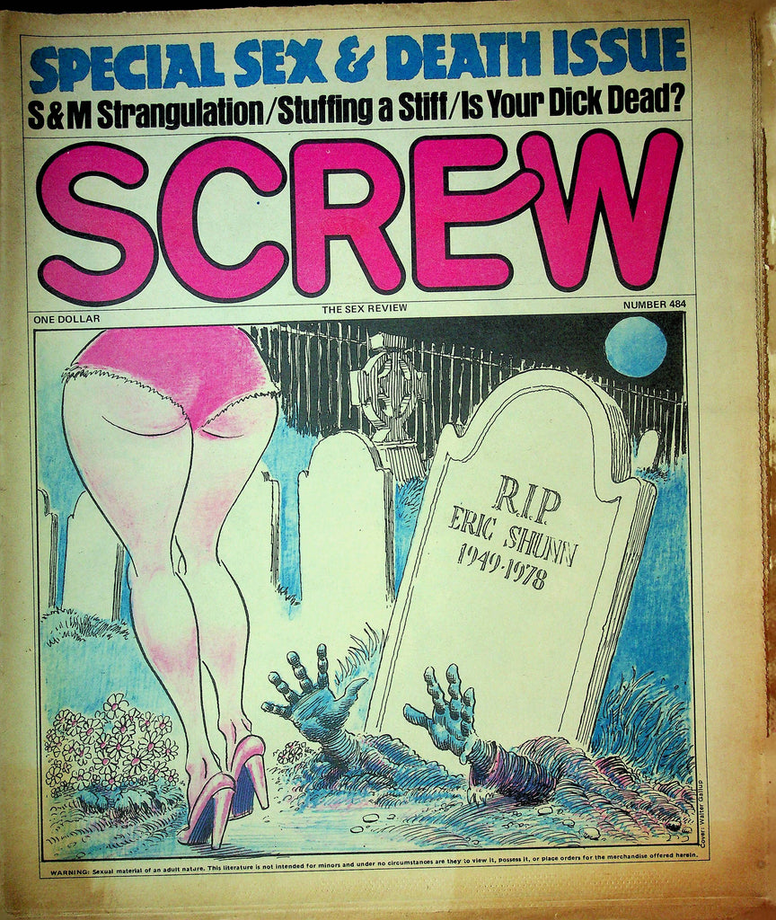Screw Men's Newspaper BDSM Special Sex & Death Issue No.484 June 12 1978 061124OSRP