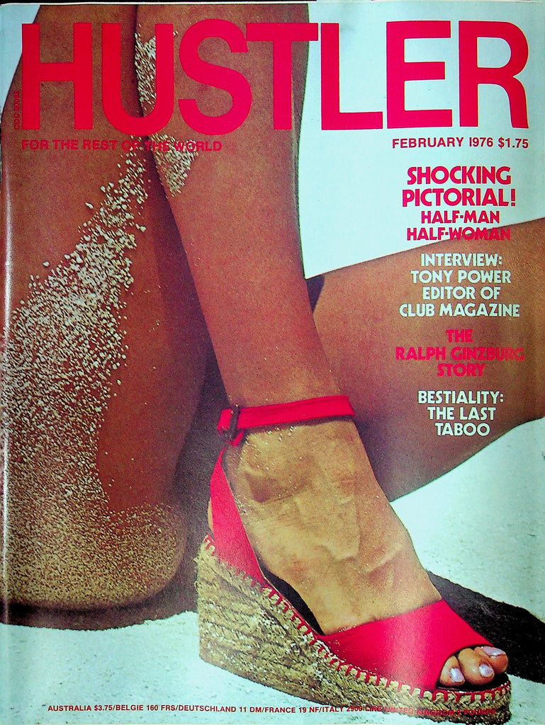 Hustler Men's Magazine Ft. Tony Power & Ralph Ginzburg February 1976 042325RP