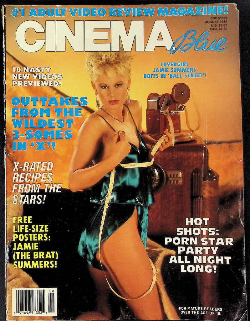 Cinema Blue Magazine Covergirl Jamie Summers August 1988 051226AKP-64