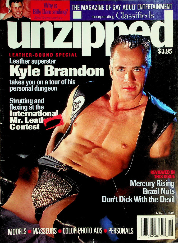 Unzipped Gay Magazine   Leather-Bound Special ..Leather Superstar Kyle Brandon  May 12,1998    040226lmp