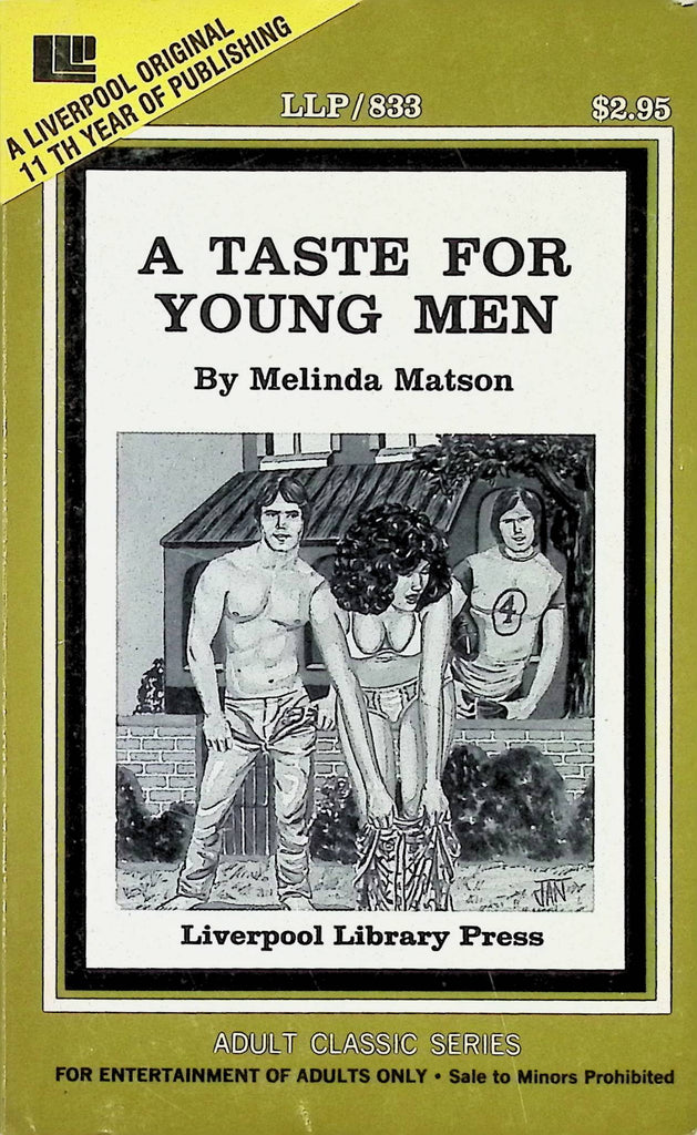 18+ A Taste for Young Men by Melinda Matson LLP/833 1979 Liverpool Library Press Adult Erotic Paperback Novel-053024AMP