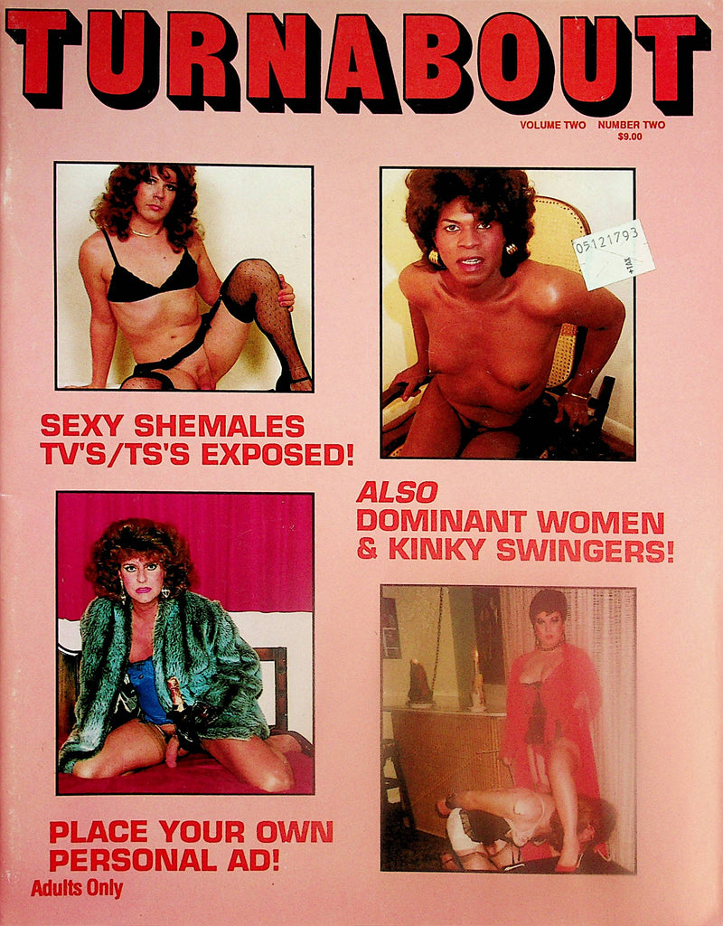 Turnabout Contact Magazine  Shemales, TV's, TS's, Dominant Women & Kinky Swingers  vol.2 #2  1980's     042424lm-p