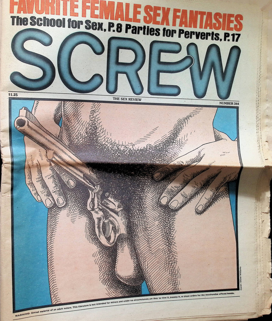 Screw Newspaper #344 1975 Favorite Female Sex Fantasies  Fetish Men's Adult Newspaper -081524AMP2