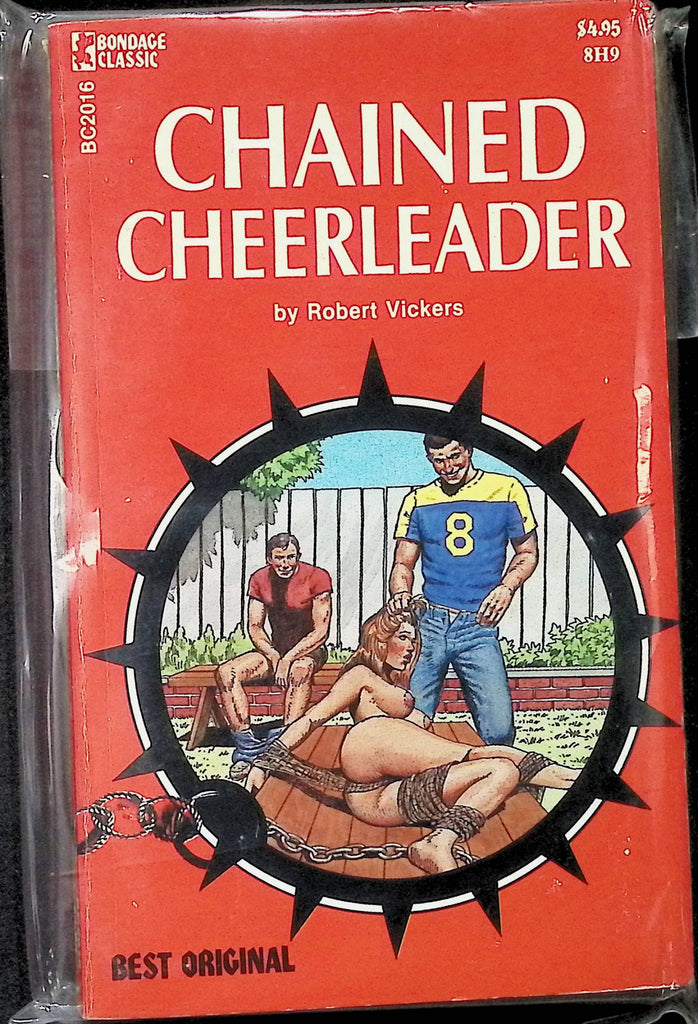 Chained Cheerleader by Robert Vickers BC2016 1970s Best Original Greenleaf Bondage Classic BDSM Bondage Fetish Adult Paperback Novel -111424AMP