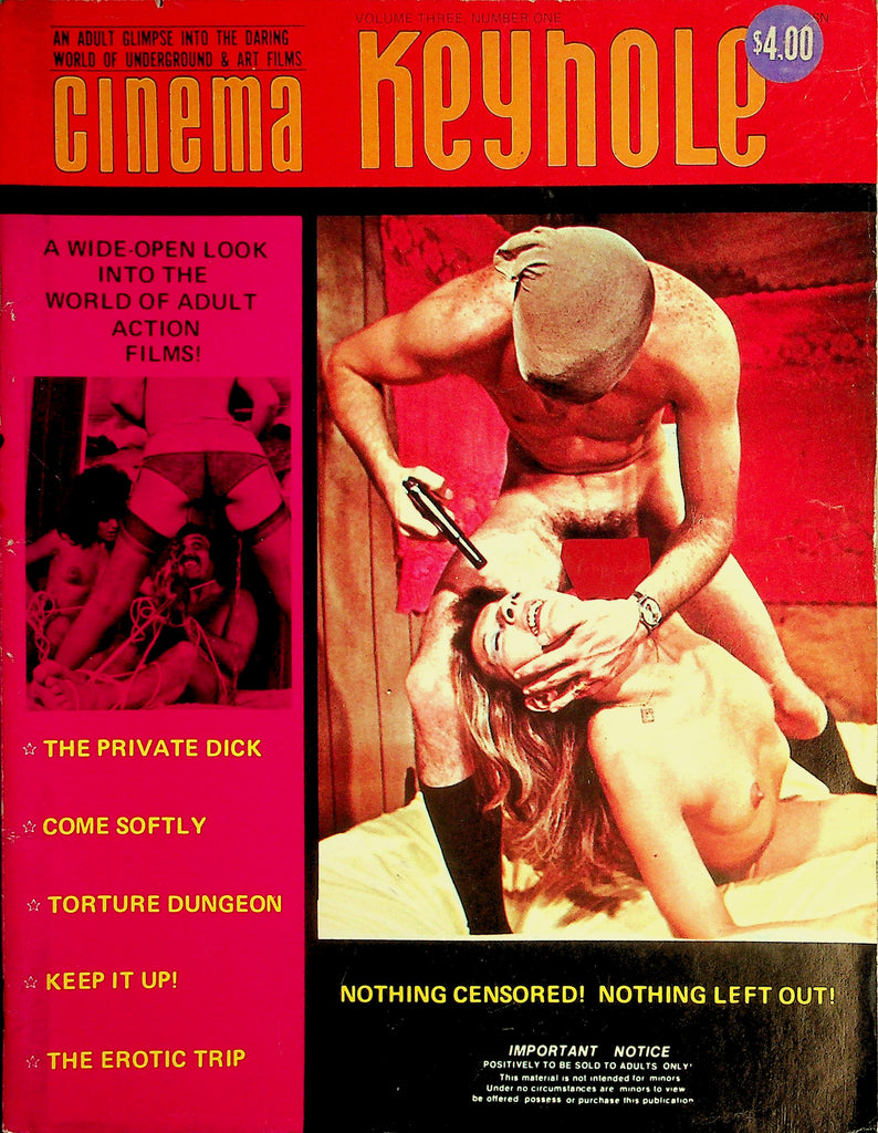 Cinema Keyhole Adult Action Films Magazine  The Private Dick, Come Softly, The Erotic Trip vol.3 #1 1971     082126lmp-GSC