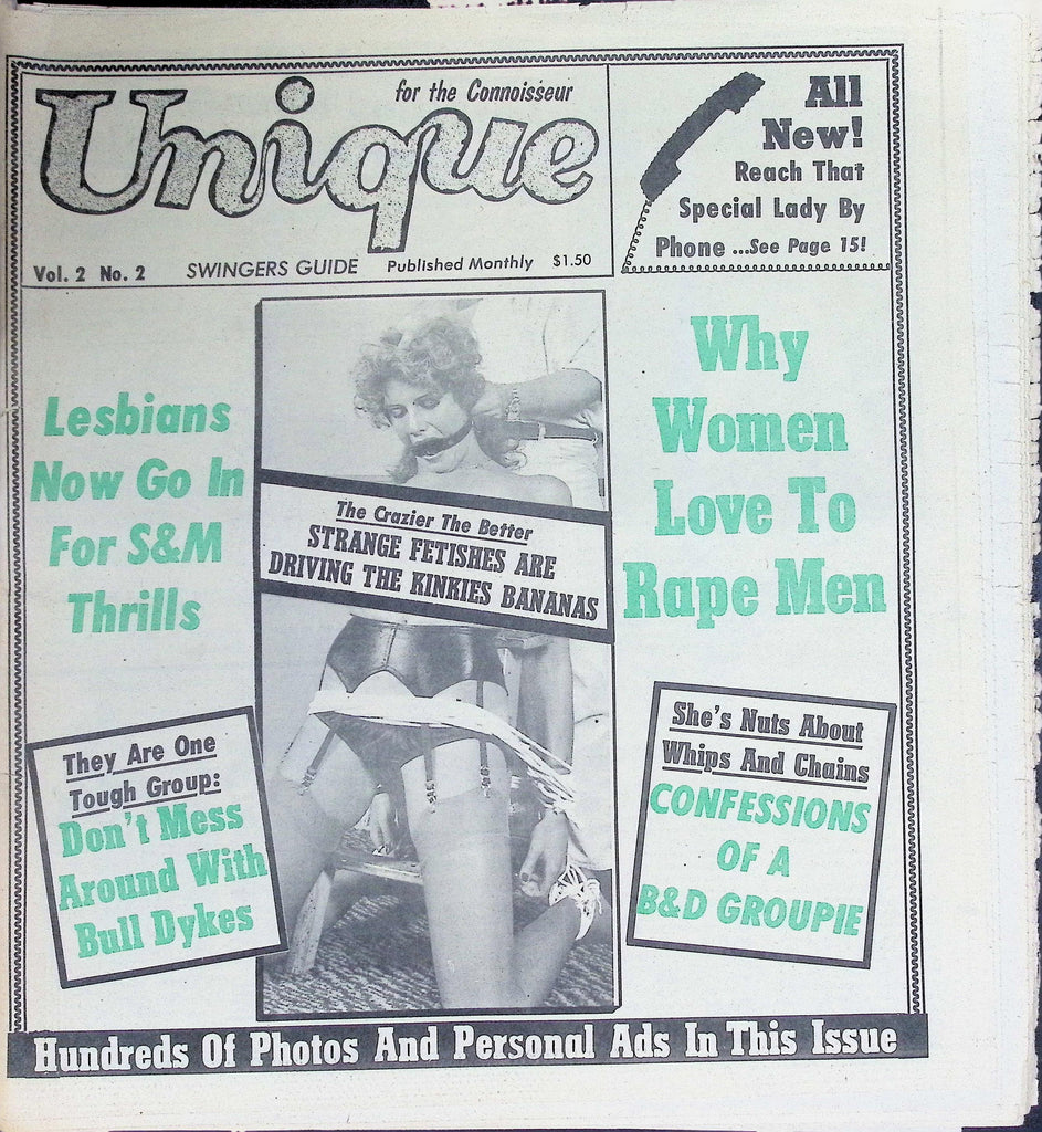 Unique Swinger Guide Newspaper Vol 2 #2 1980s Lesbians Now Go in for S&M   092626LLP2