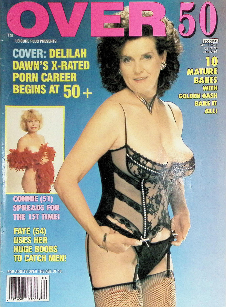 Over 50 Magazine 1991 Vol 1 #4 Cover Delilah Dawn's X-Rated Porn Career Begins at 50+  091426LLP