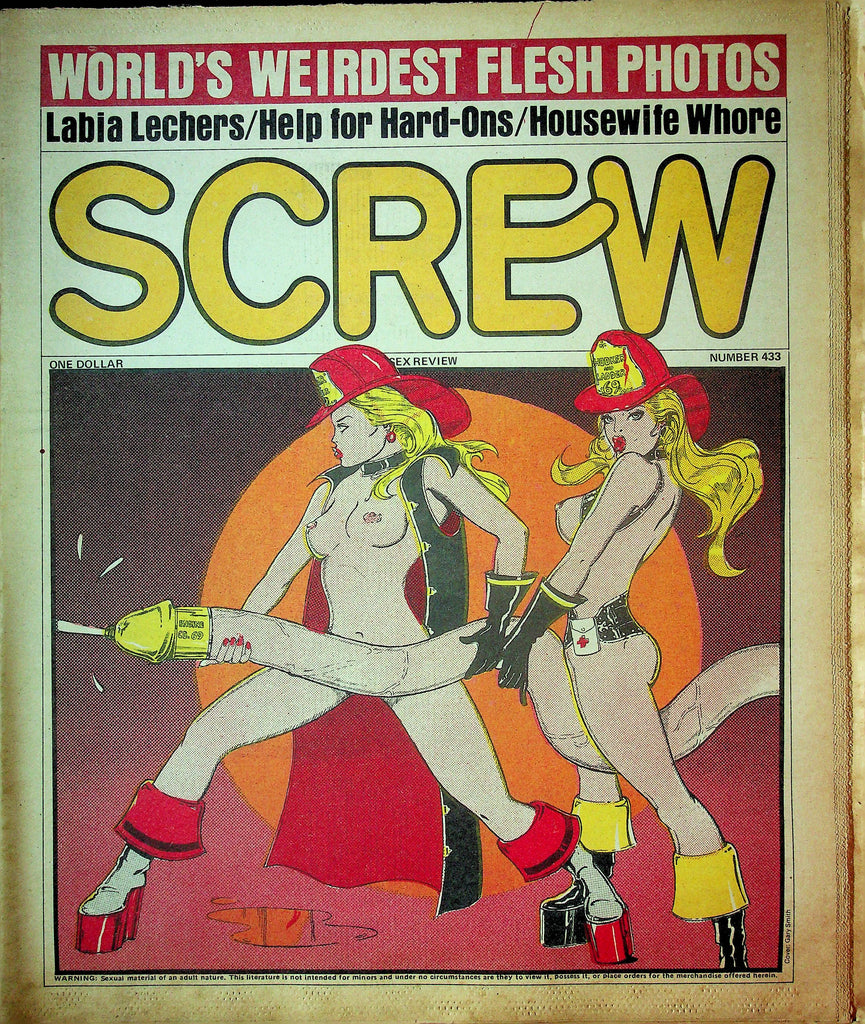 Screw Men's Newspaper Help For Hard-Ons No.433 June 20 1977 061124OSRP