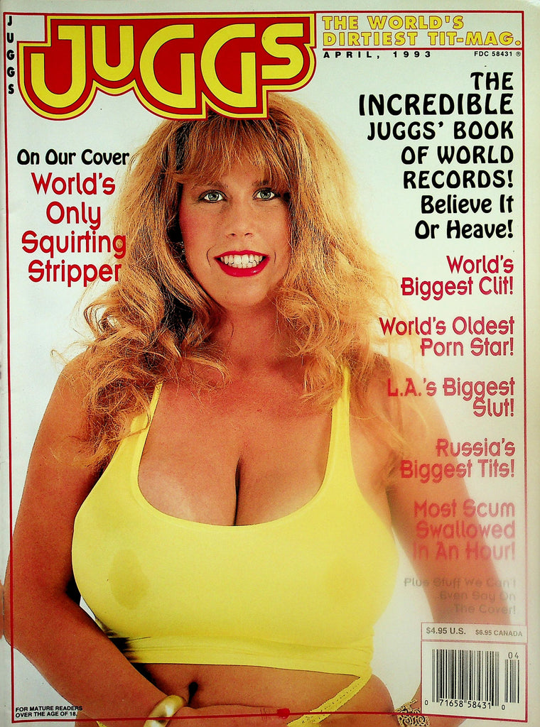 Juggs Busty Beauties Magazine Covergirl Tabitha Towers/ Titanic Tina, Zena Fulsom, Lisa Philips   April 1993     121225lmp