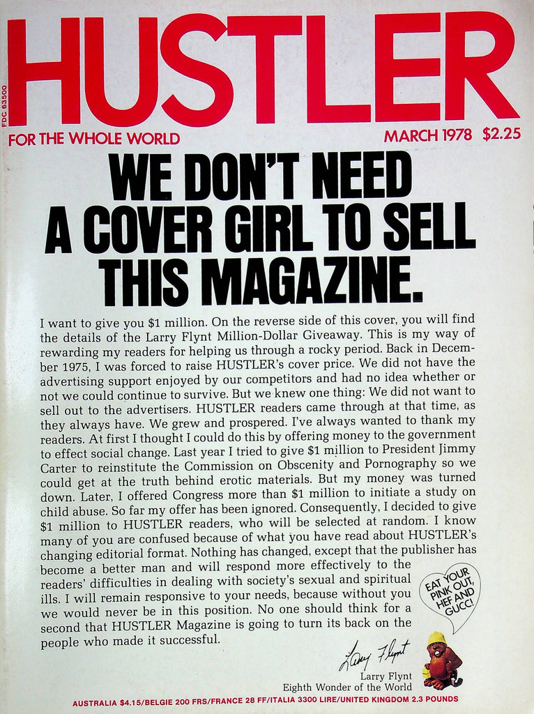 Hustler Magazine Racehorse Haynes March 1978 102124RP