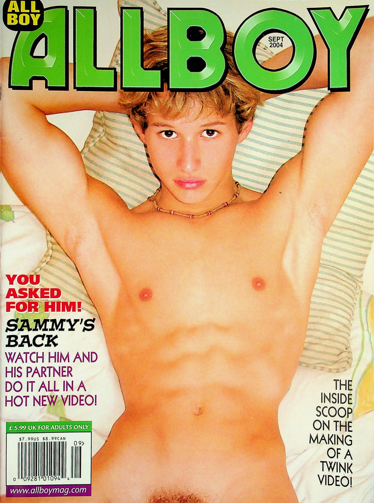 Allboy Gay Magazine  18+  Cover Guy Sammy's Back!  September 2004     031226lmp