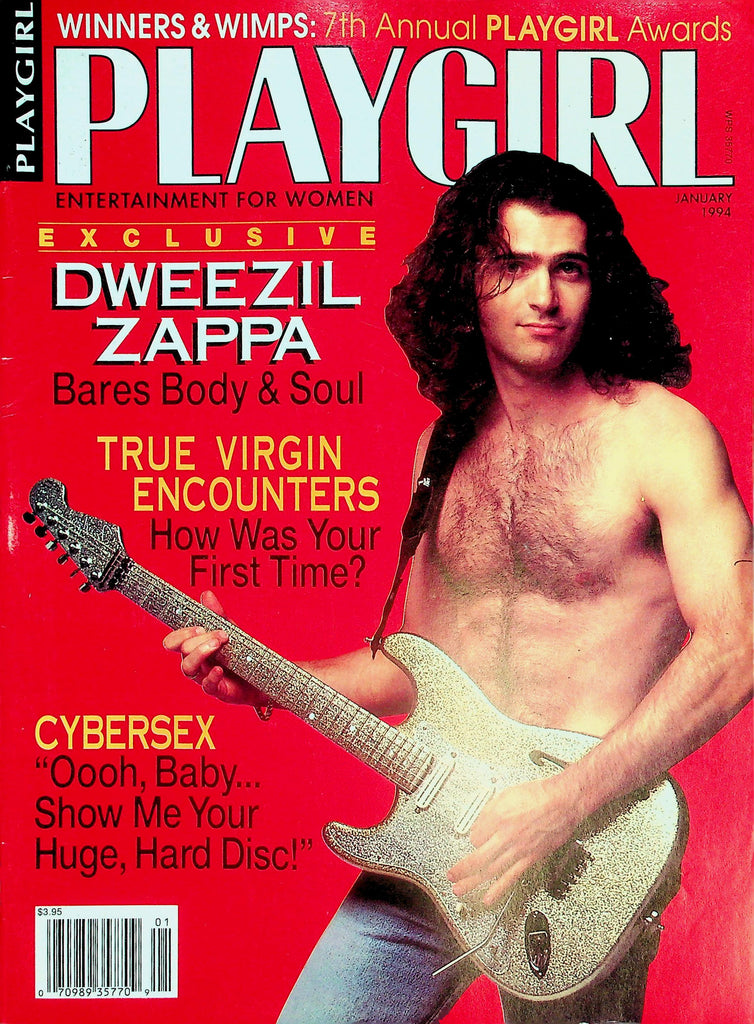 Playgirl Magazine  Exclusive Dweezil Zappa Bares Body & Soul  January 1994   032226lmp