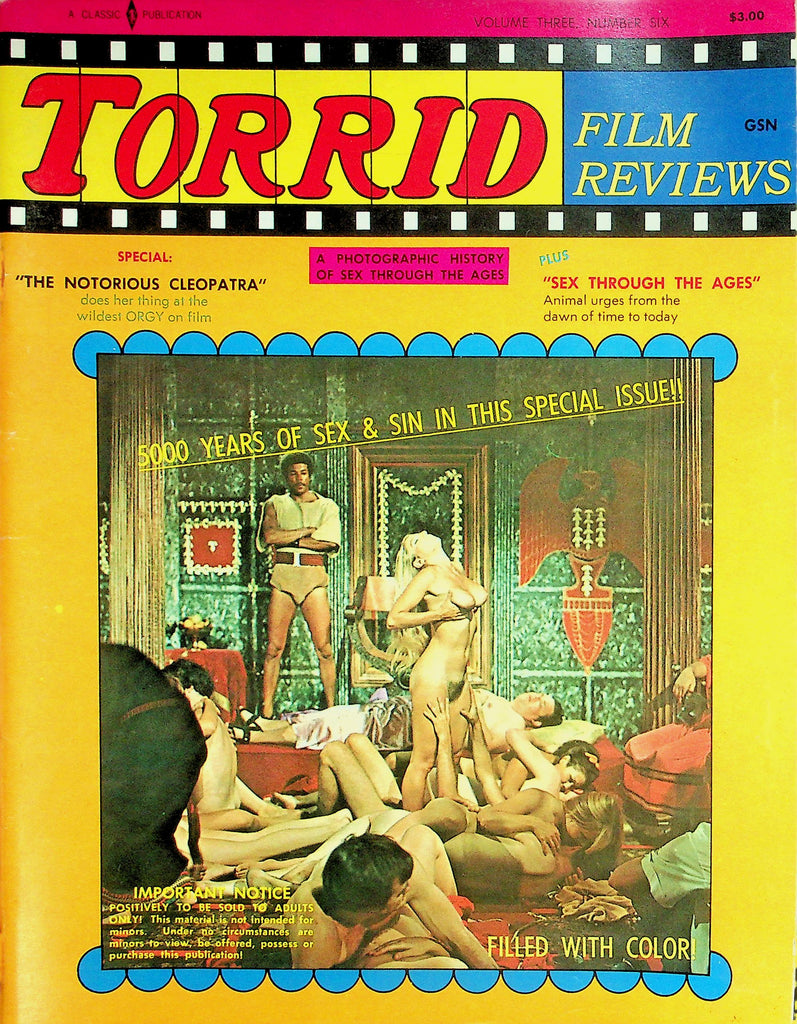 Torrid Film Reviews Magazine  The Notorious Cleopatra / Sex Thru The Ages  vol.3 #6 1970    090426lmp-GSC