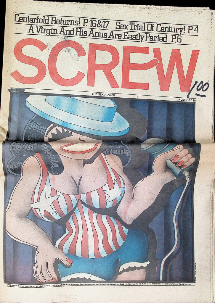 Screw Newspaper #180 1972 Sex Trial Fetish Men's Adult Newspaper -081524AMP2