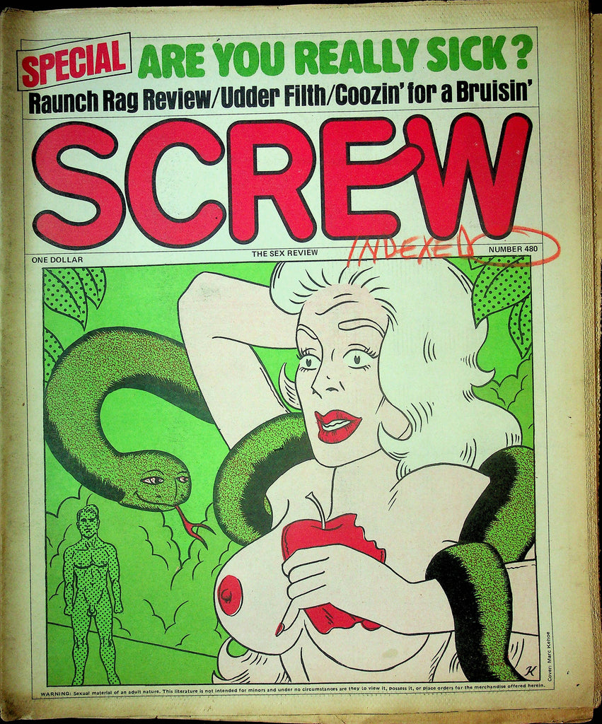 Screw Men's Newspaper Raunch Rag Review No.480 May 15 1978 061224OSRP