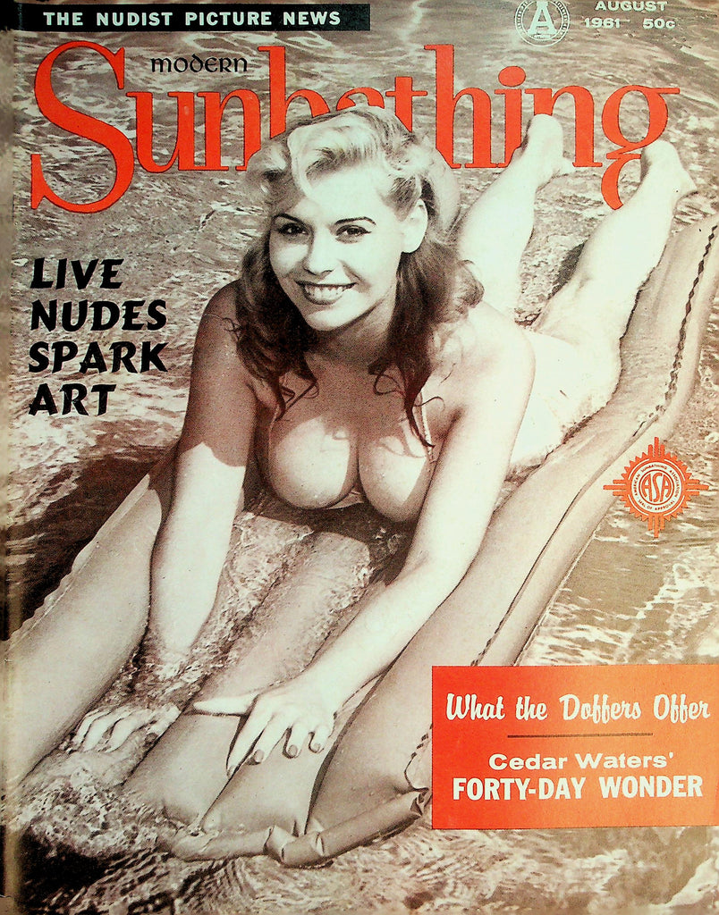Modern Sunbathing Nudist Magazine  Live Nudes Spark Art  August 1961  072326lmp-GSC