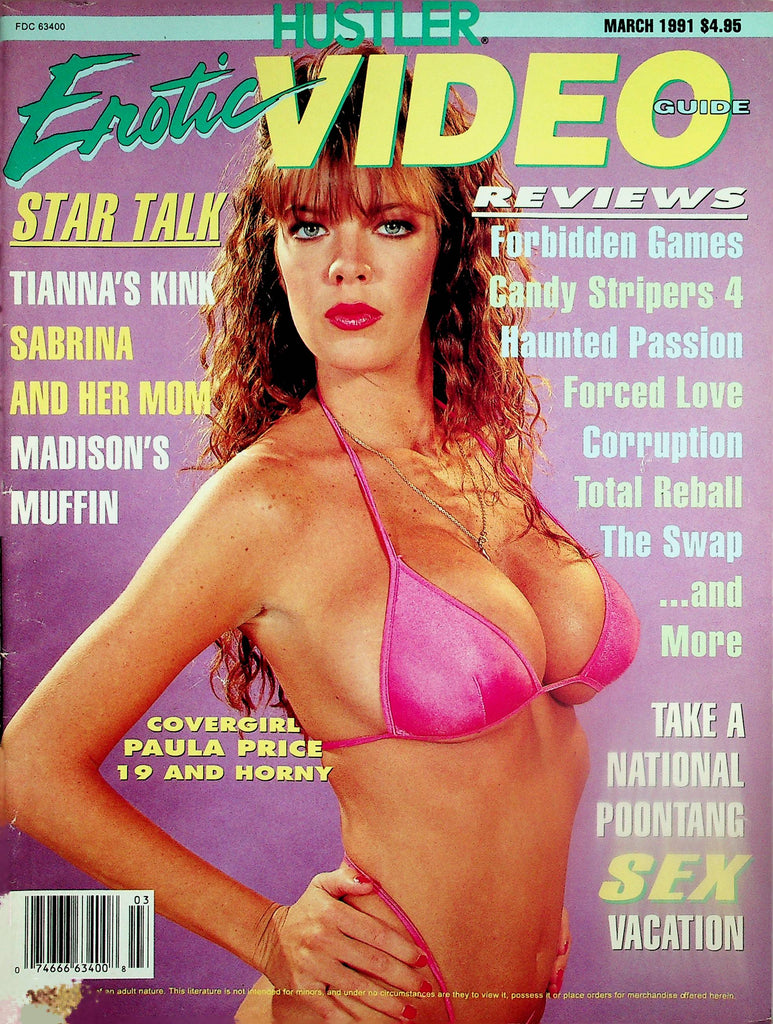 Hustler Erotic Video Guide Magazine  Covergirl Paula Price     081625lm-p