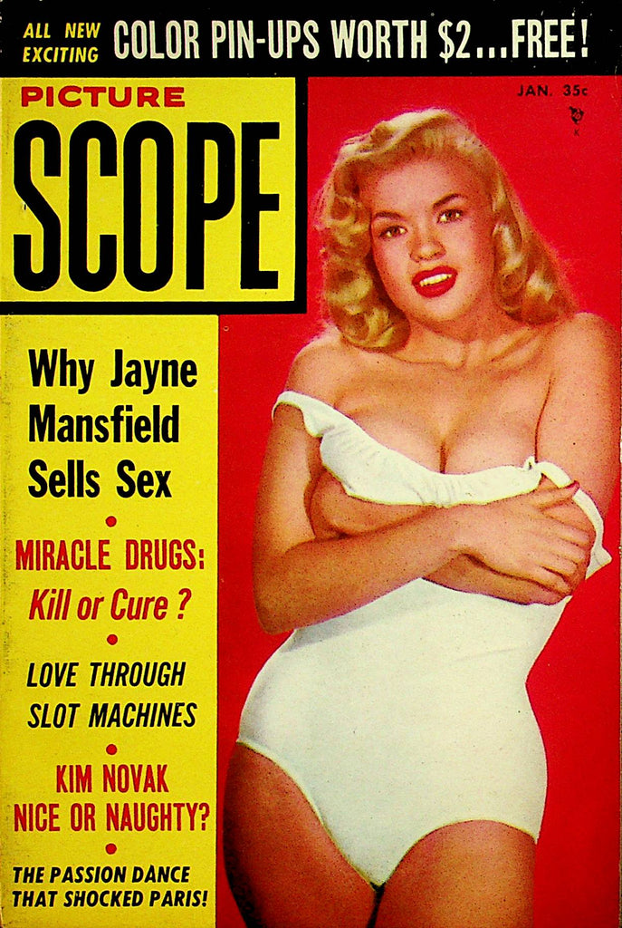Picture Scope Vintage Digest Magazine  Jayne Mansfield  January 1957     100323lm-p