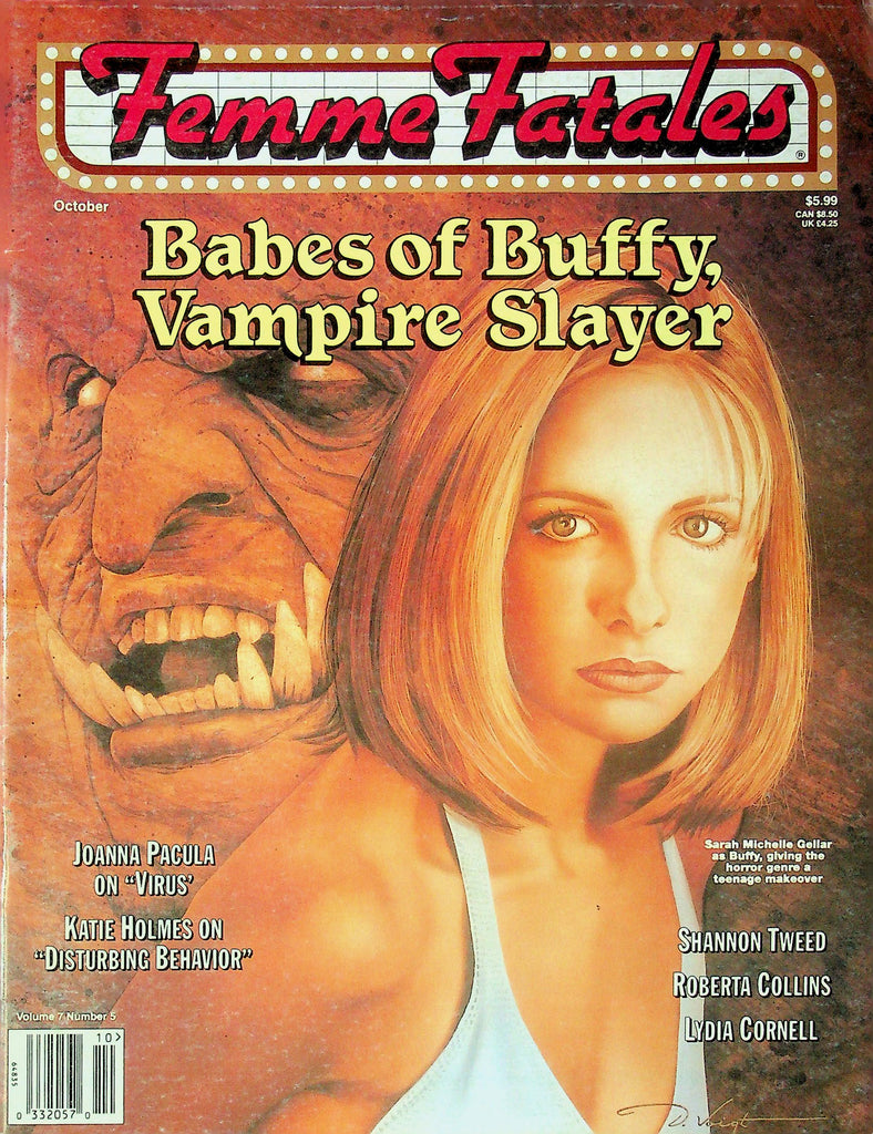 Femme Fatales Magazine Buffy The Vampire Slayer Sarah Michelle Gellar October 1998 091525RP-