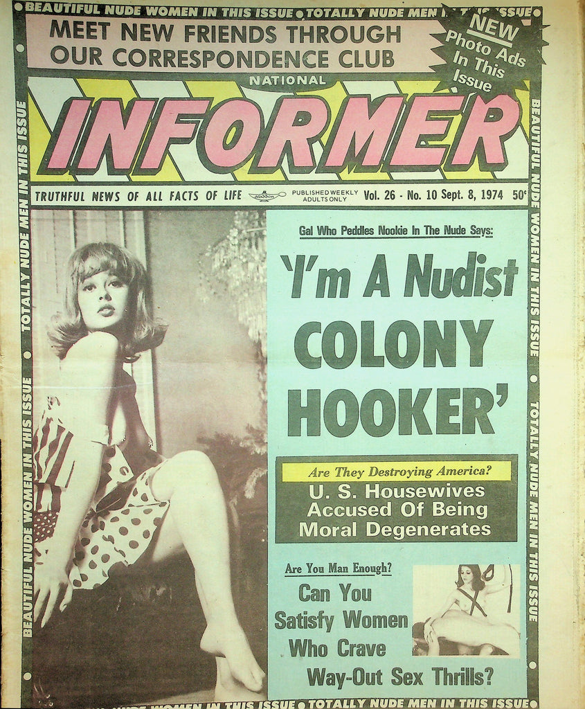 National Informer Adult Newspaper  I'm A Nudist Colony Hooker  September 8, 1974    090626lmp-GSC