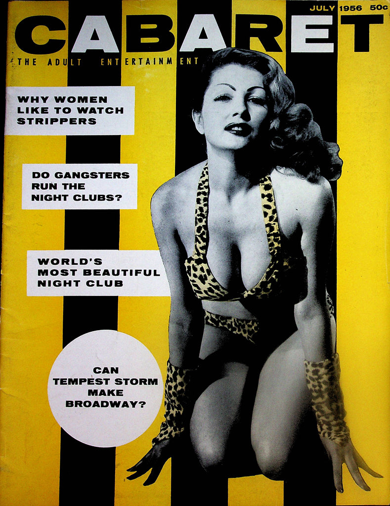 Cabaret Vintage Magazine   Tempest Storm / Most Beautiful Night Club  July 1956  072724lm-p