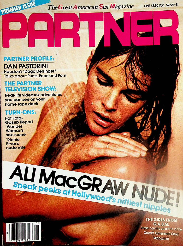 Partner Magazine  Ali MacGraw Nude!   Premier Issue!  June 1979   032224lm-p