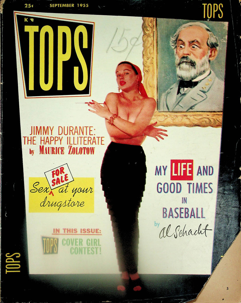 Tops Vintage Magazine  Discovers An American Beauty: Carol Jean / Jimmy Durante  September 1955       092325lm-p