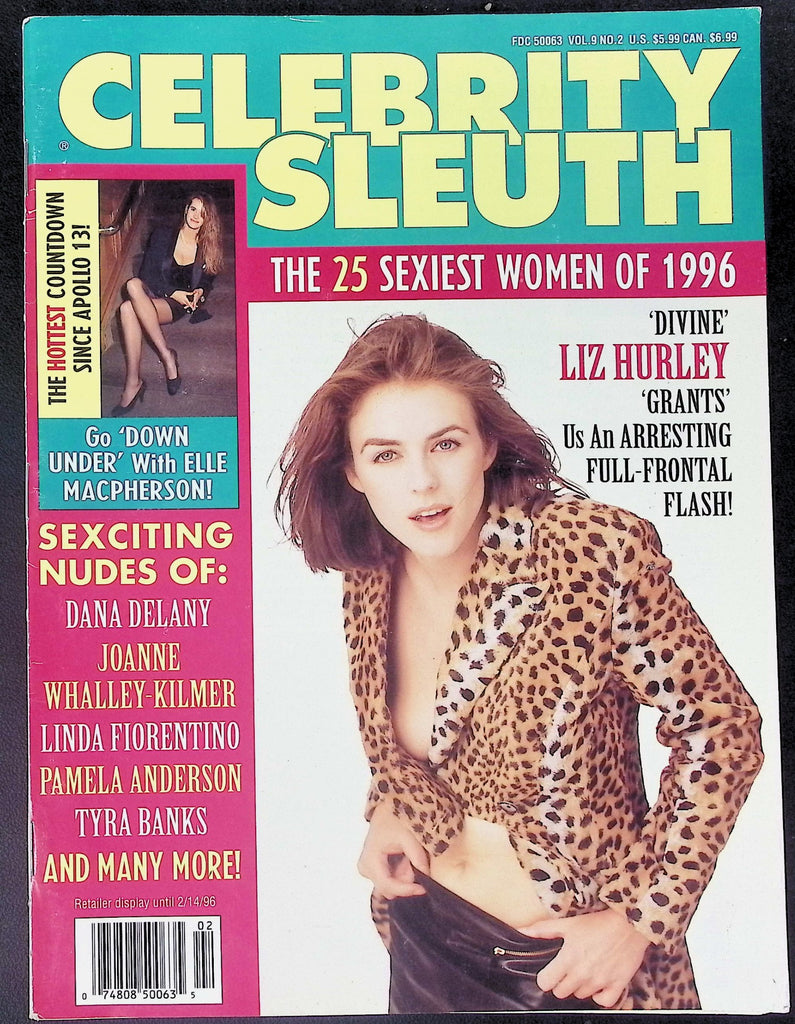 CLEARANCE Celebrity Sleuth Magazine Vol.9 No.2 1996 ft. Liz Hurley, Elle Macpherson, Dana Delany, 101525AKP-21