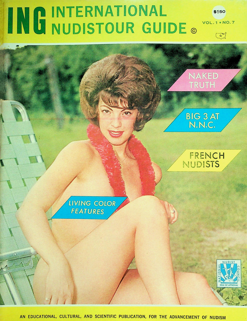 ING International Nudistour Guide Magazine  French Nudists / Naked Truth vol.1 #7 1960's    070626lmp-GSC