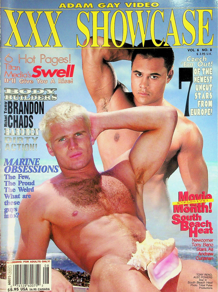 Adam Gay Video XXX Showcase Magazine  Cover Guys Tony Reno & Alec Powers   vol.6 #8  February 1999  041426lmp