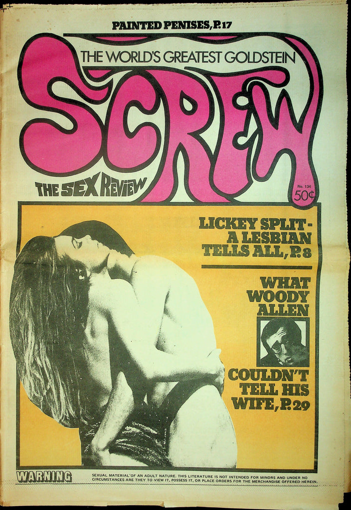 Screw Adult Newspaper  Lesbian Tells All / What Woody Allen Couldn't Tell His Wife #134  September 27, 1971      090726lmp-GSC