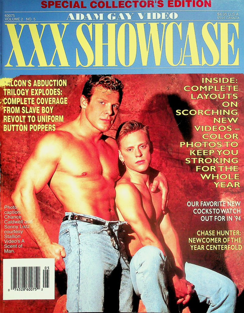 Adam Gay Video XXX Showcase Gay Magazine  Chance Caldwell and Sonny Listz  vol.2 #5  April 1994  Special Collector's Edition      041726lmp