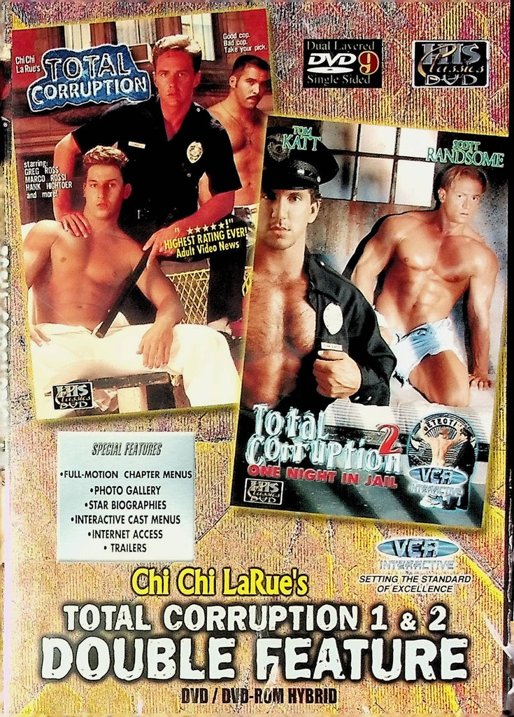 Chi Chi LaRue's Total Corruption 1 & 2 Double Feature DVD Gregg Ross, Marco Ross, Zak Spears 3hrs 043024tsdvd