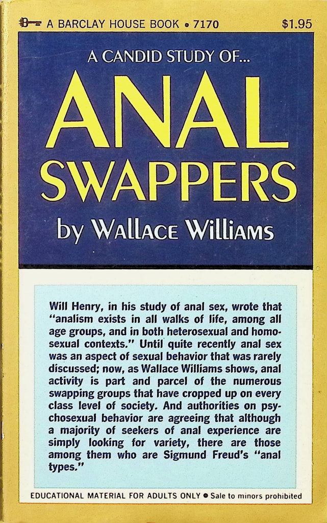 Anal Swappers by Wallace Williams 7170 1971 Barclay House Book Adult Erotic Paperback Novel-052824AMP