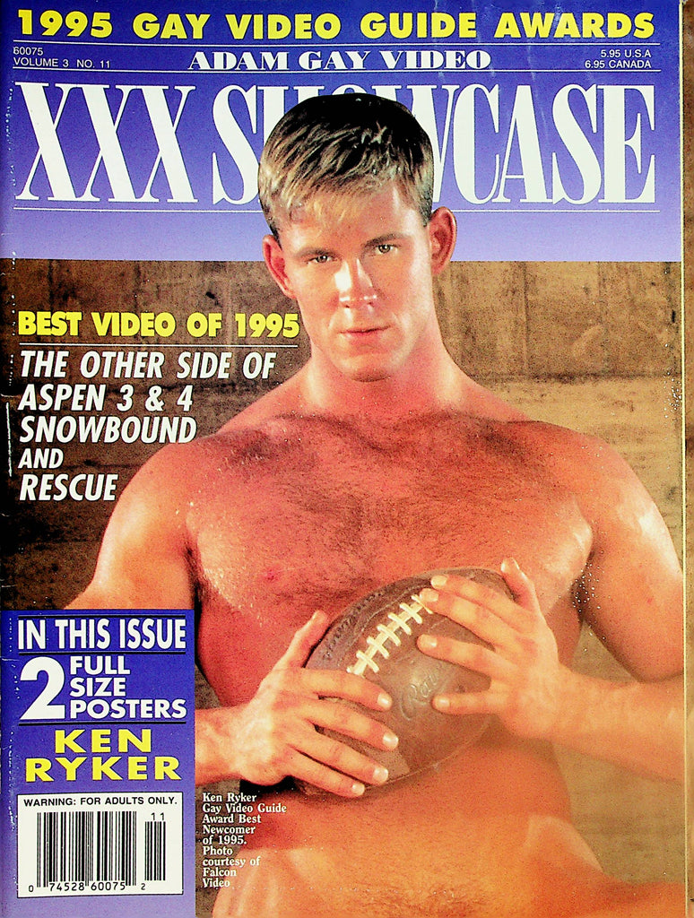 Adam Gay Video XXX Showcase Magazine  Ken Ryker with Posters  vol.3 #11  1996  081924lm-p