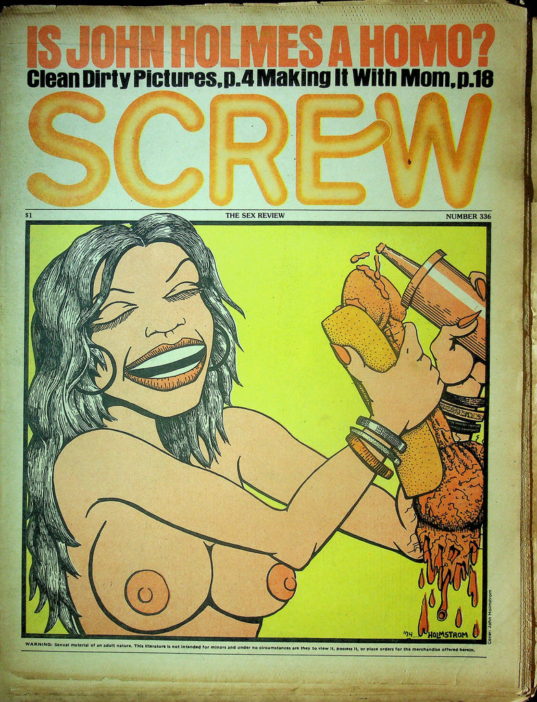 Screw Men's Newspaper John Holmes No.336 August 11 1975 061224OSRP