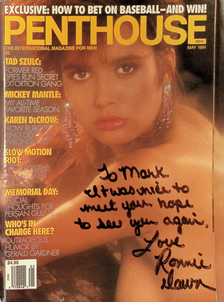 Ronnie Dawn Autographed on Cover and Centerfold Penthouse May 1991 Magazine w/COA 123025AMP