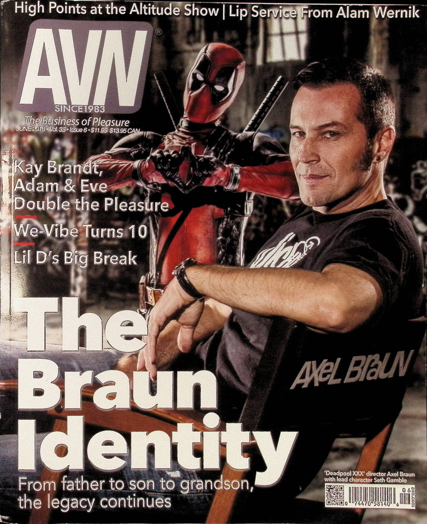 AVN Adult Video News Magazine June 2018 Deadpool XXX Axel Braun Seth Gamble 101825AMP