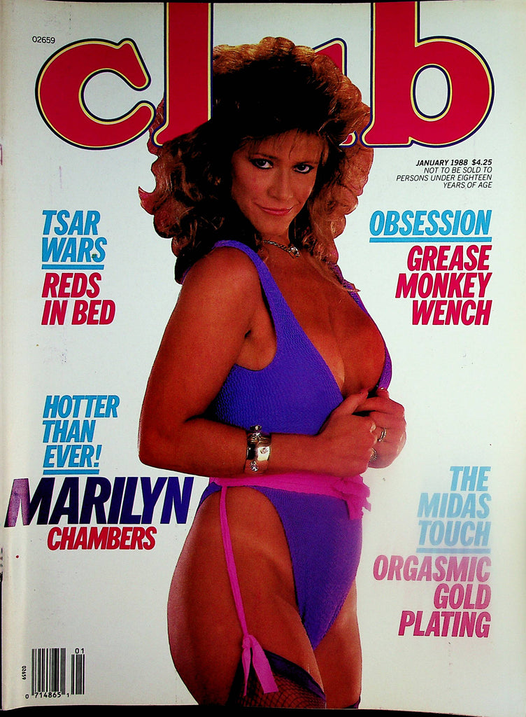 Club Magazine  Hotter Than Ever! Marilyn Chambers  January 1988   Paul Raymond     091824lm-p2