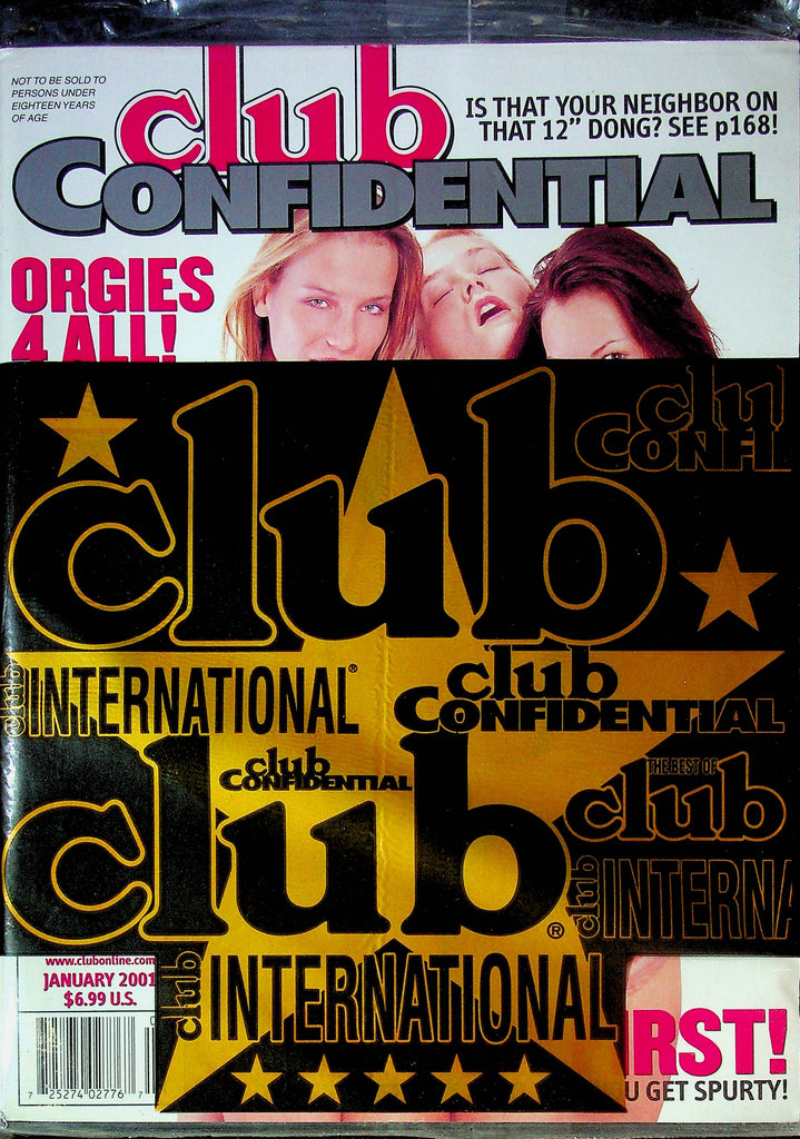 Club Confidential Magazine Orgies 4 All January 2001 SEALED 011624RP