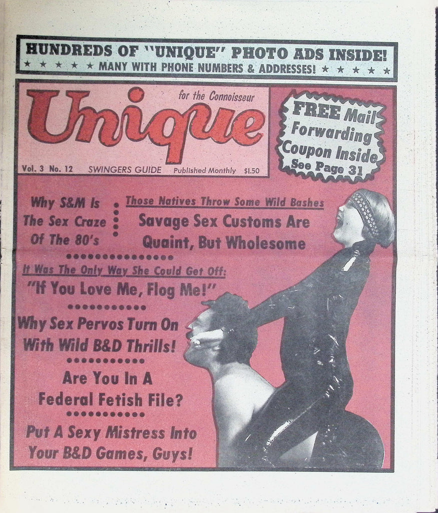 Unique Newspaper Swingers Guide Vol 3 #12 1980s S&M Sex Craze of the 80's   092626LLP2