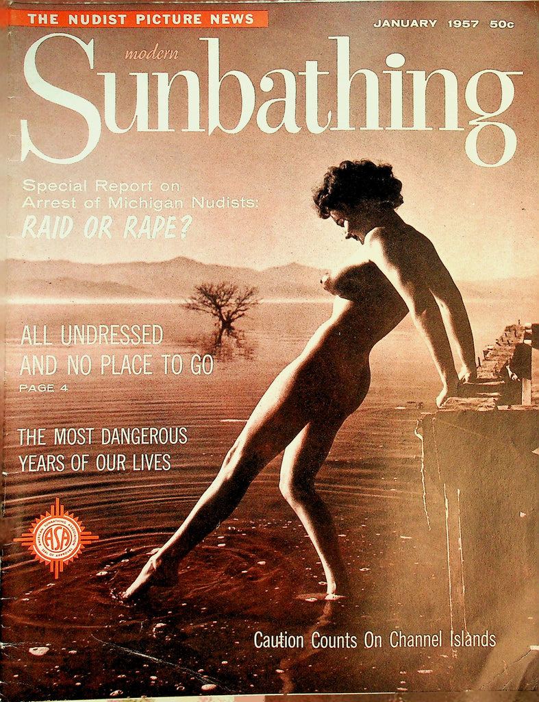 Modern Sunbathing Nudist Magazine  All Undressed And No Place To Go  January 1957  072326lmp-GSC