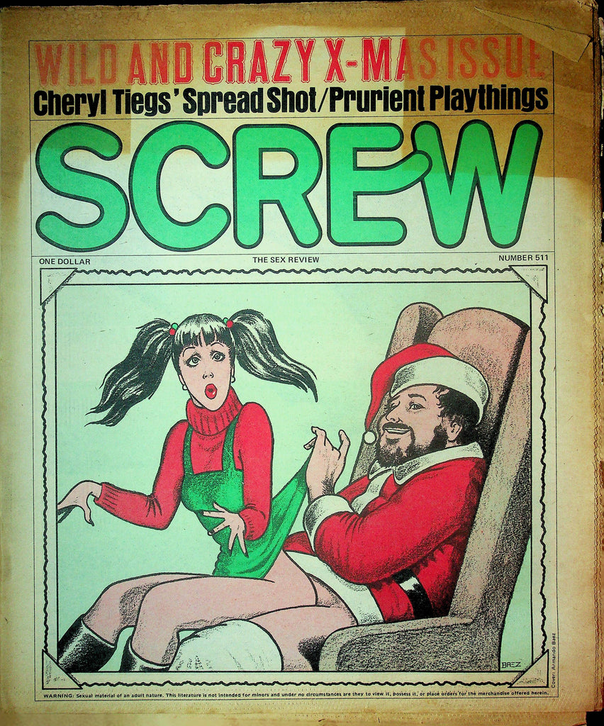 Screw Men's Newspaper Christmas Issue No.511 December 18 1978 061124OSRP